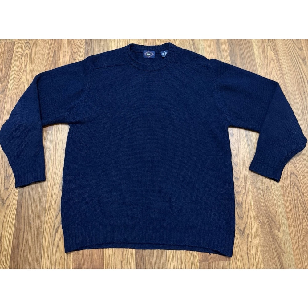 Boston Clipper Sweater Mens Extra Large 100% Virgin Shetland Wool Crewneck